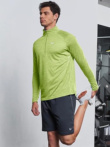 Miniatura 7 de NORTHYARD - Camiseta de correr para hombre, manga larga, cremallera de un cuarto, sudadera que absorbe la humedad, secado rápido, camisetas