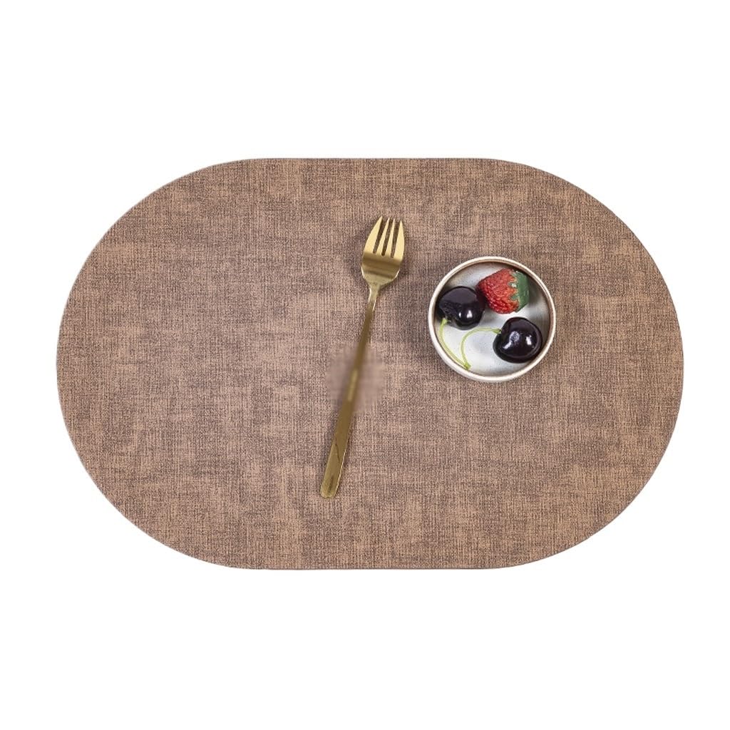 IANSHFKN Sided Fabric Oval Western Placemat Waterproof Oil Insulated Cushion Coaster