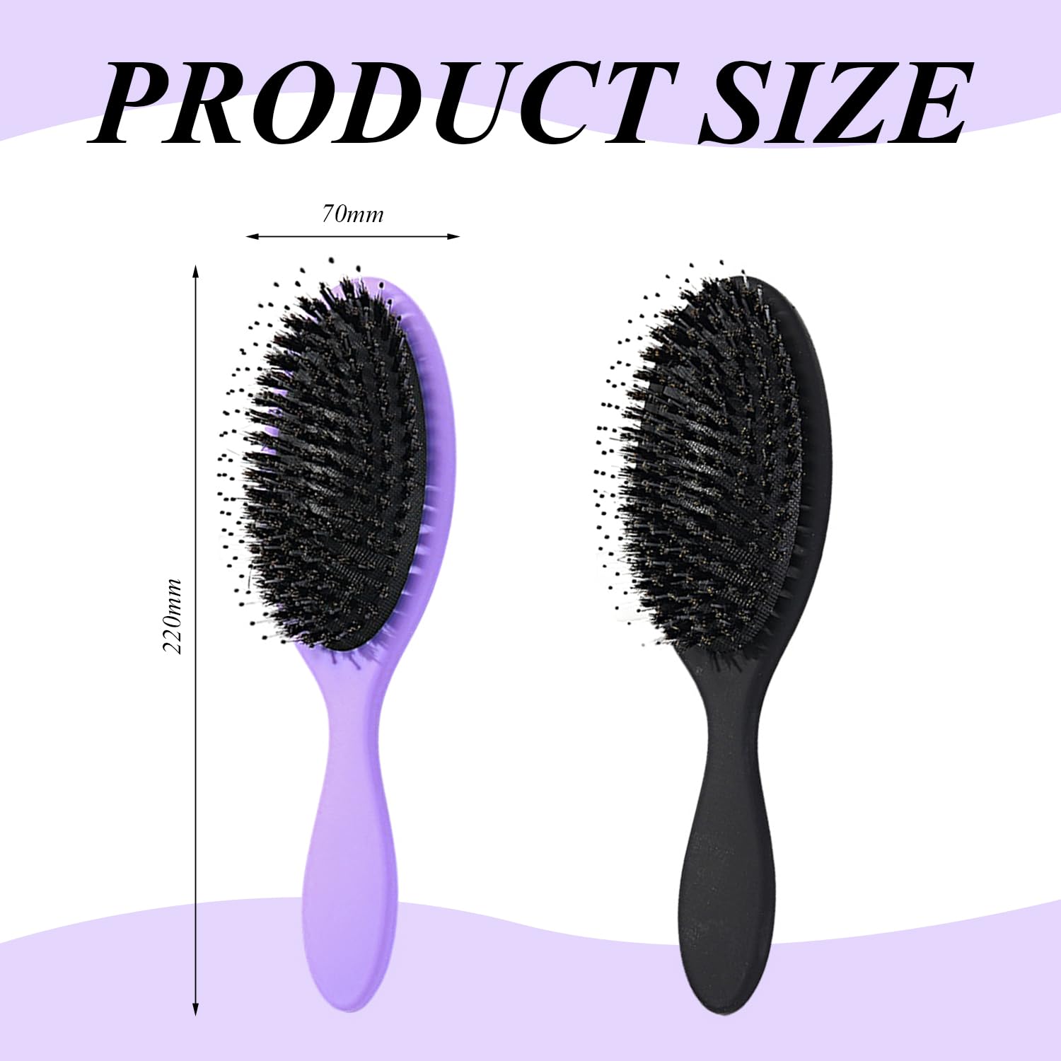 2 Pieces Air Cushion Comb, Scalp Massage Comb, Hair Comb, Hair Styling Tools, Hair Combing Tools, Black - Image 2