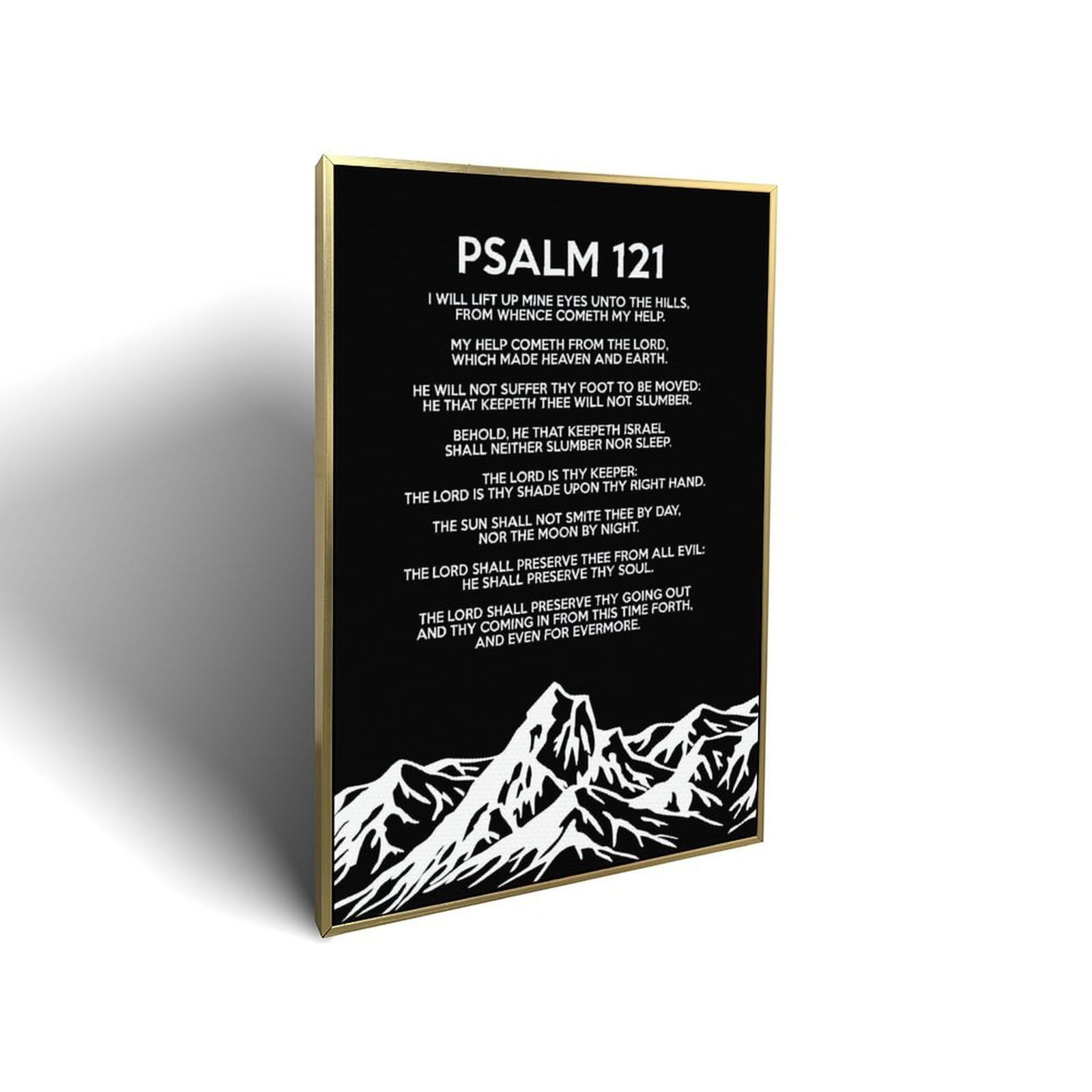 Lvalogy Psalm 121 Bible Verses Wall Art Scripture Framed Canvas Wall Art