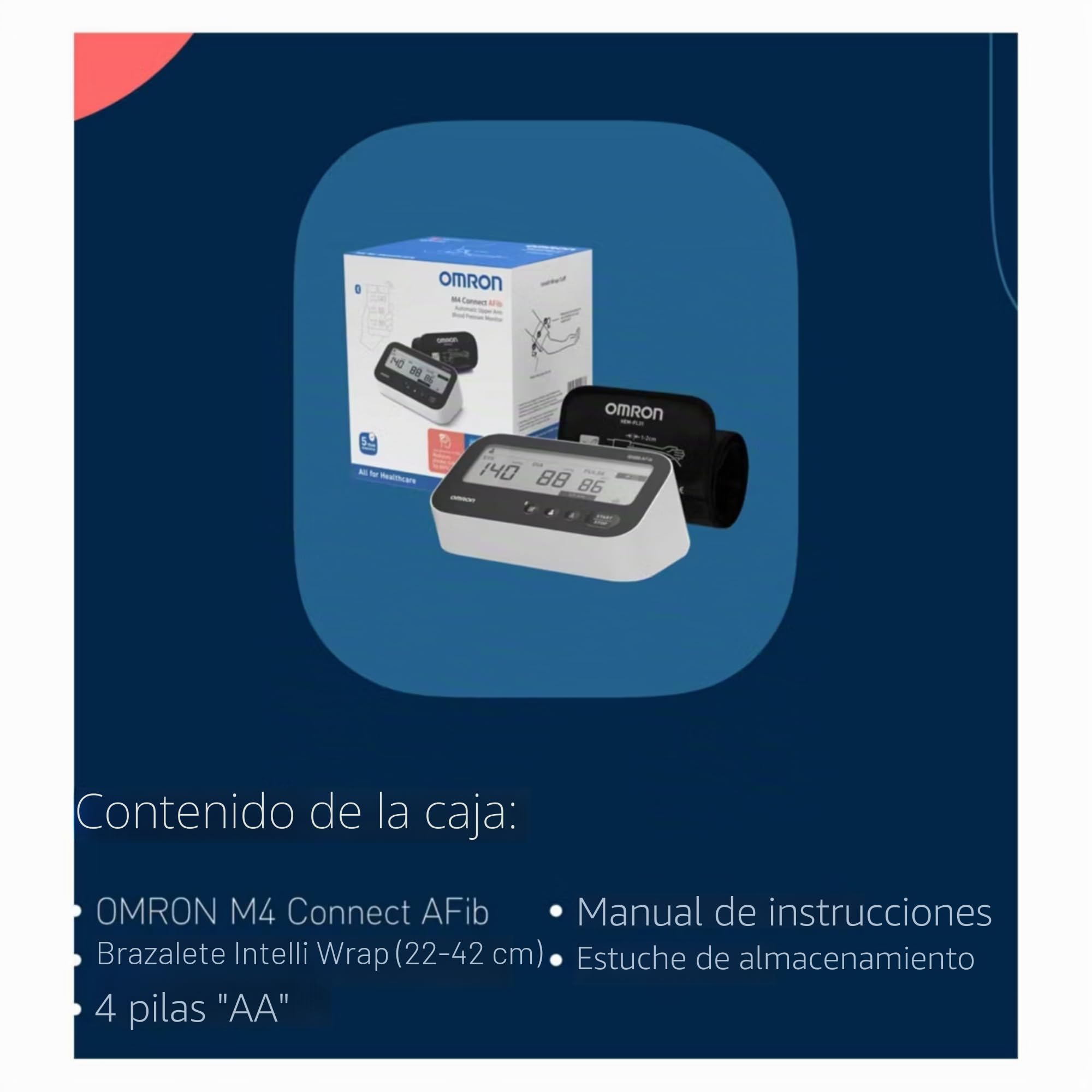 Omron M4 Connect AFib - Monitor de presión arterial para brazo superior