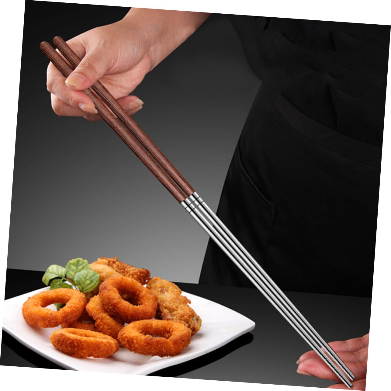 4 Stück Extra Lange Hot Pot Essstäbchen – 33 Cm Buchenholz, Rutschfest, Hitzebeständig, Ideal Zum Kochen & Braten