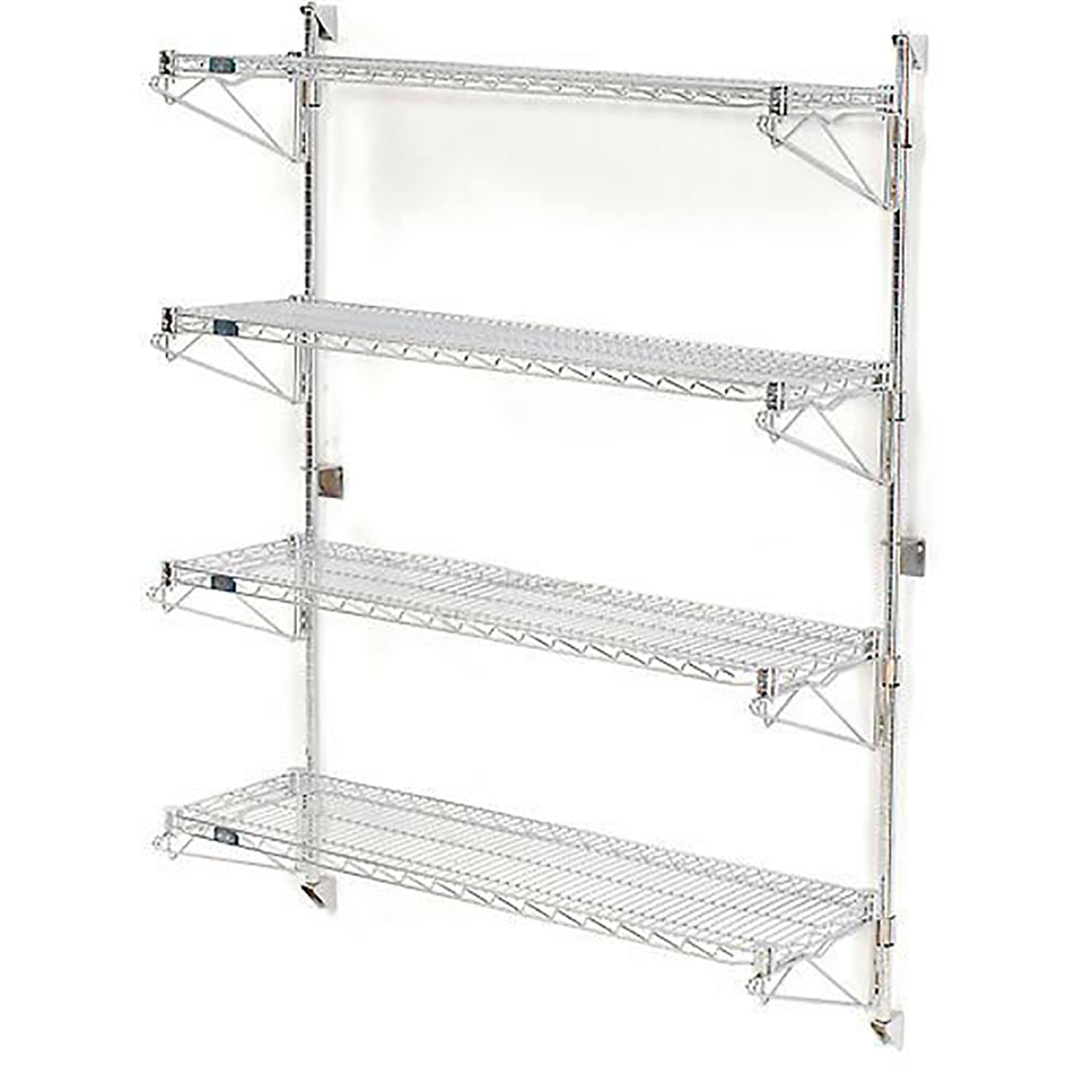 Nexel Poly-Green Wall Mount Wire Shelving, 30