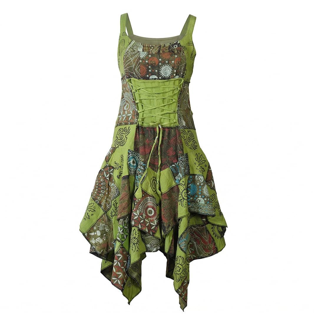 Ezhippie Vestido de verano bohemio hippy para mujer