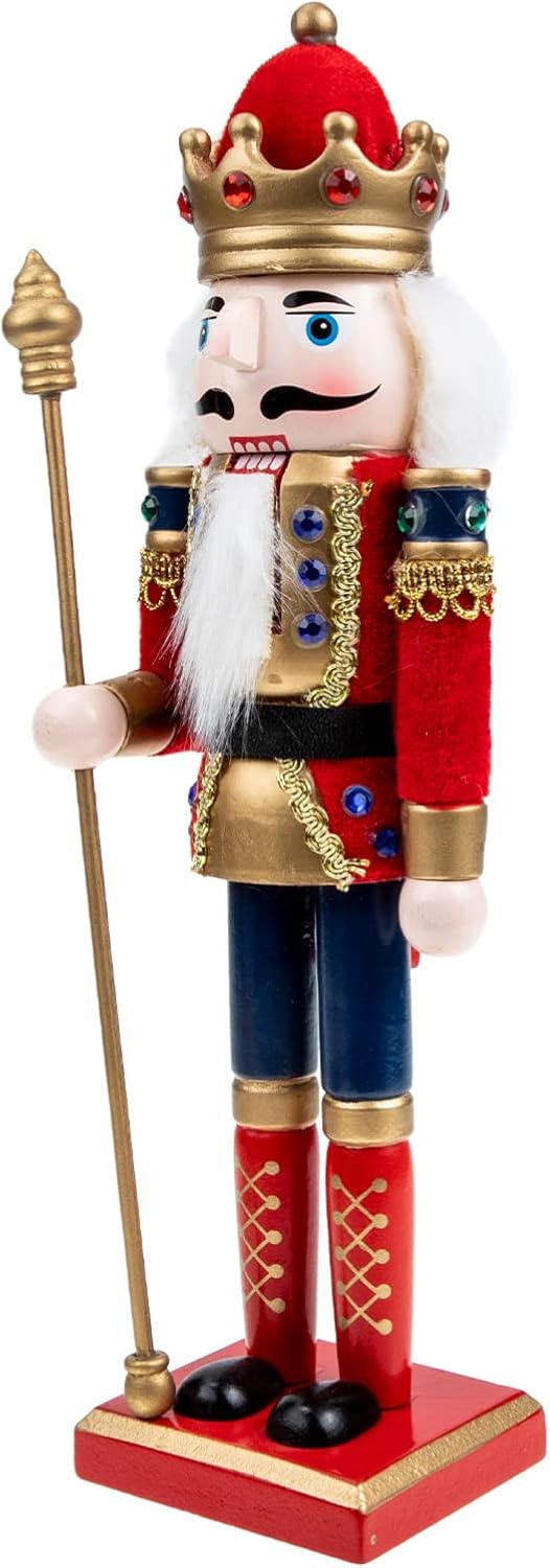 IMIKEYA Christmas Nutcrackers Figures Wooden Nutcracker