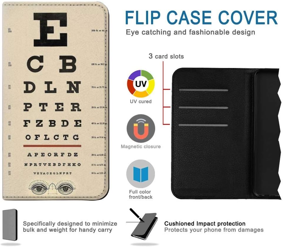 RW2502 Eye Exam Chart Decorative Decoupage Poster PU Leather Flip Case Cover for Google Pixel 4a 5G