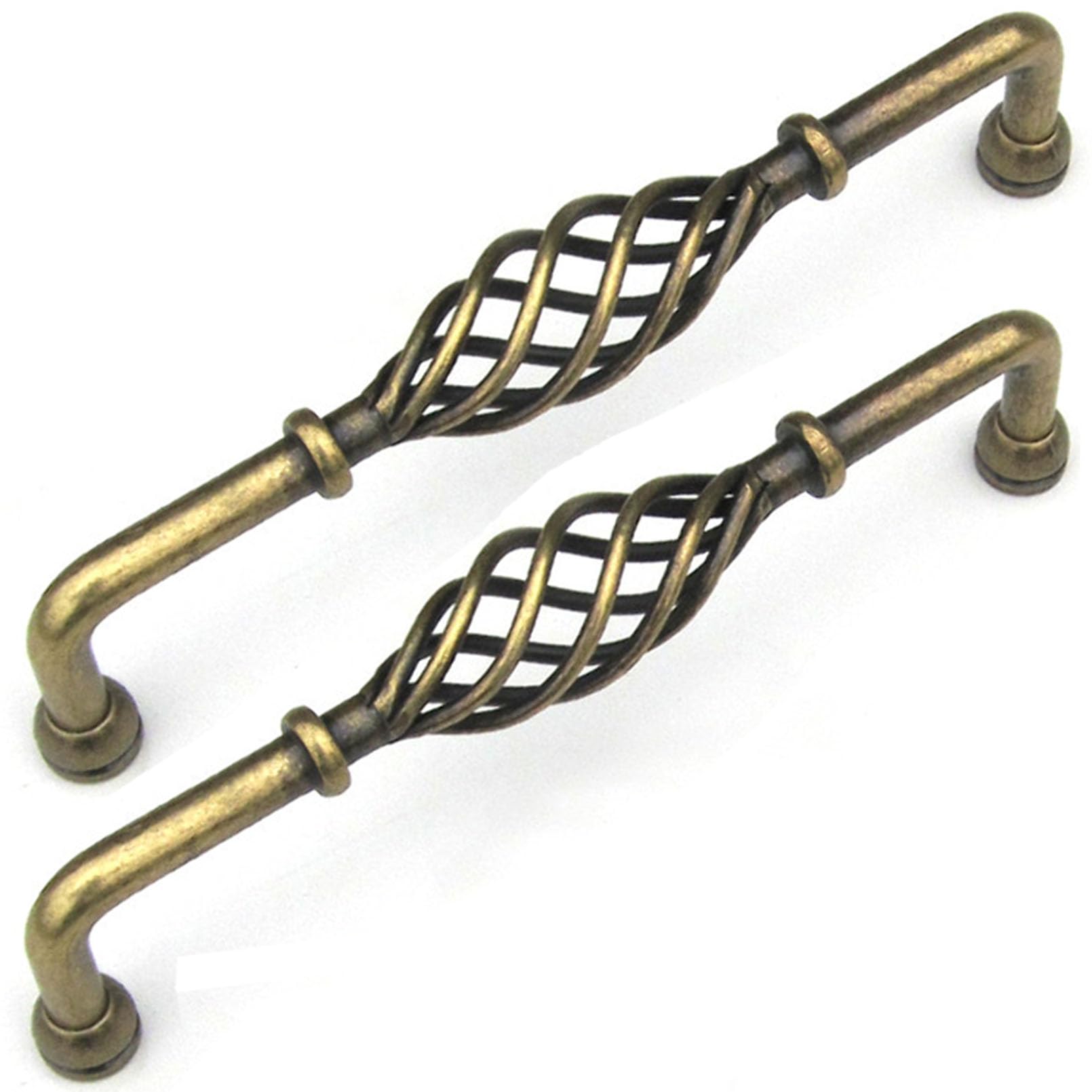 XIAODANHUA Cabinet Handles Hardware Furniture Pulls Iron-Nickel Alloy Drawer Pulls Creative Kitchen Door Pull Handles for Wardrobe Bathroom Bedroom (Hole Distance 192mm)