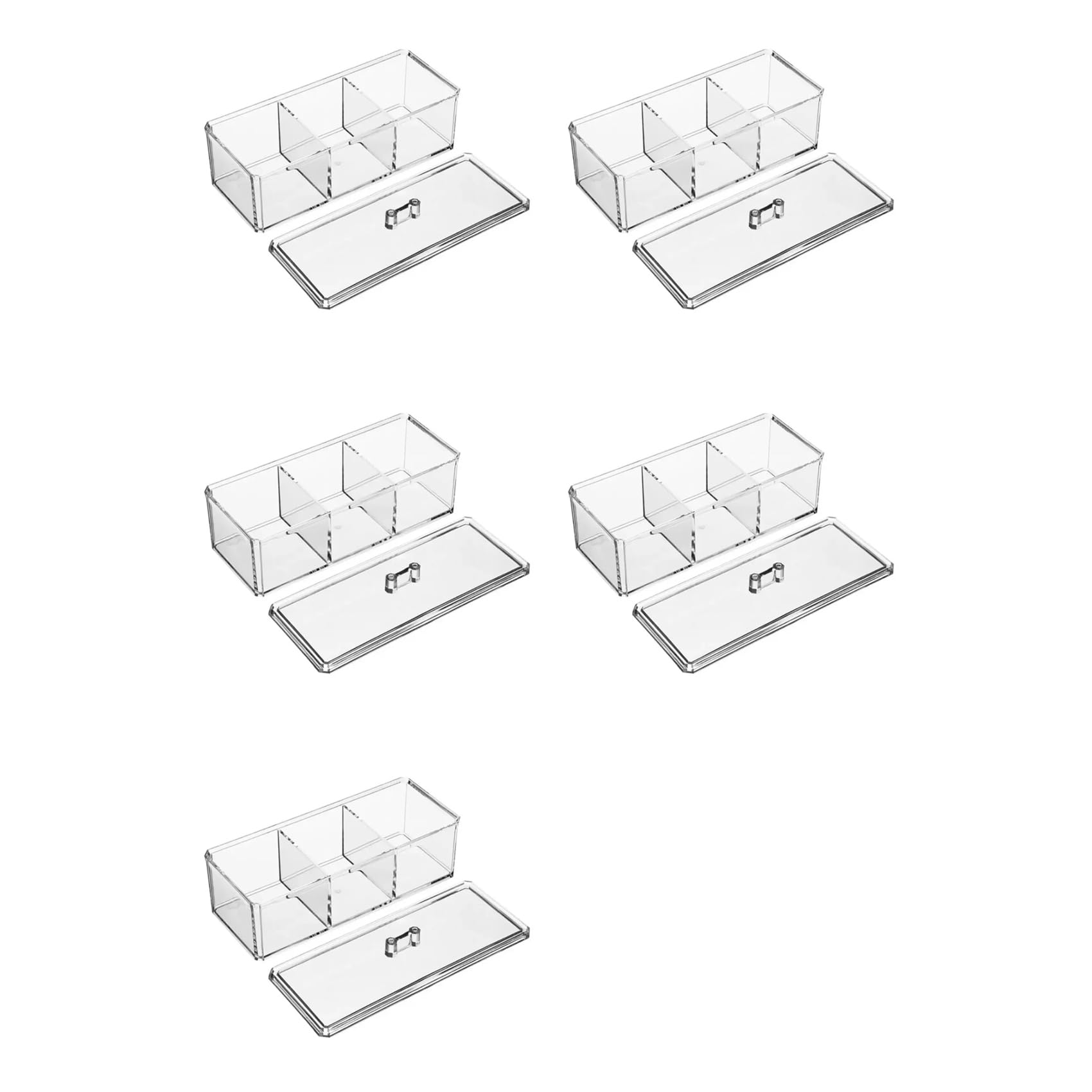 Hndhbfgrt 5X Acrylic Tea Container Storage Box Used in Kitchen Cabinet and Pantry Holder for Tea Bags, Packets