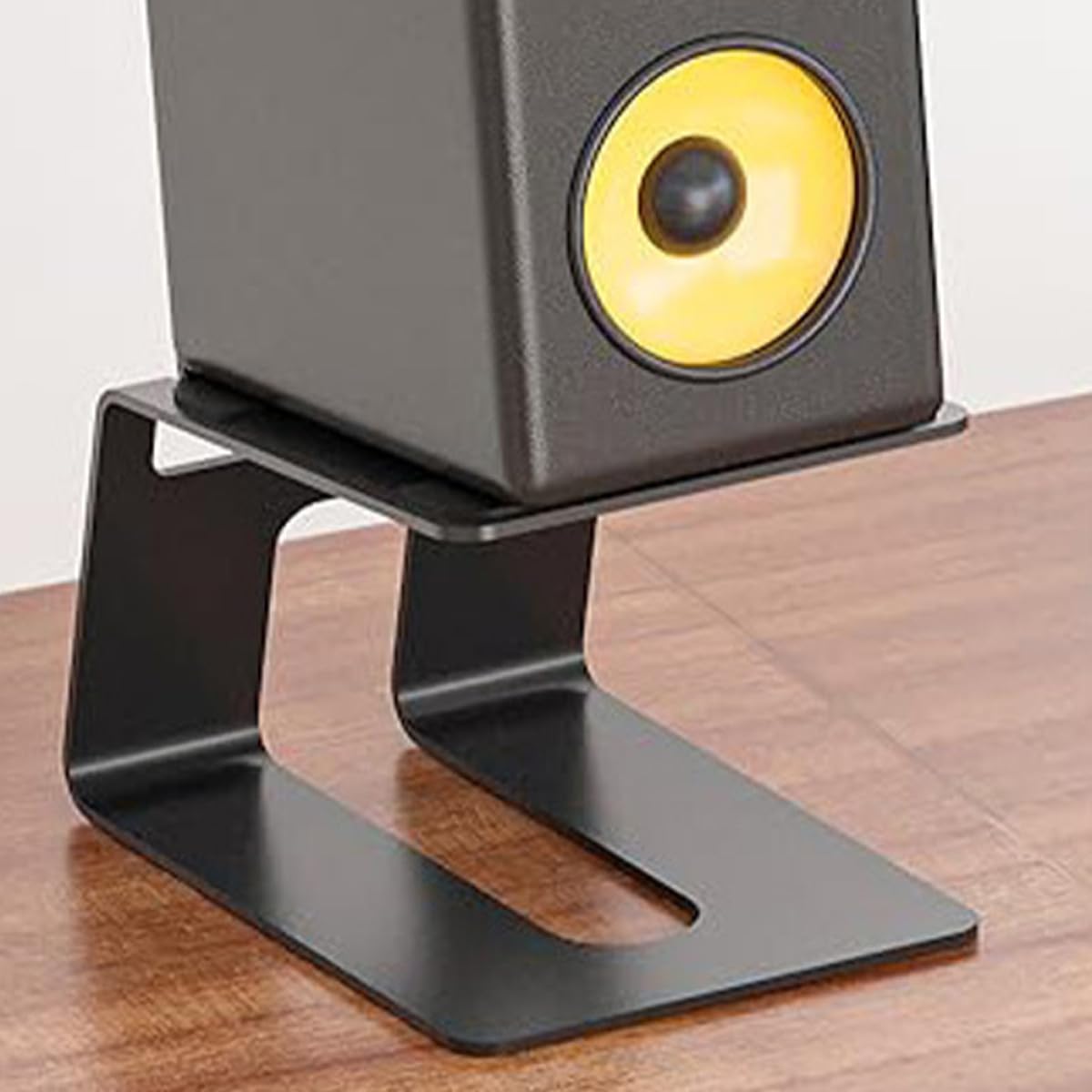 Toddmomy Soporte Metálico Negro Diseño Único para Altavoces de Escritorio, Resistente y Fácil de Colocar Adecuado para Soportes de Monitores y Altavoces de Cine