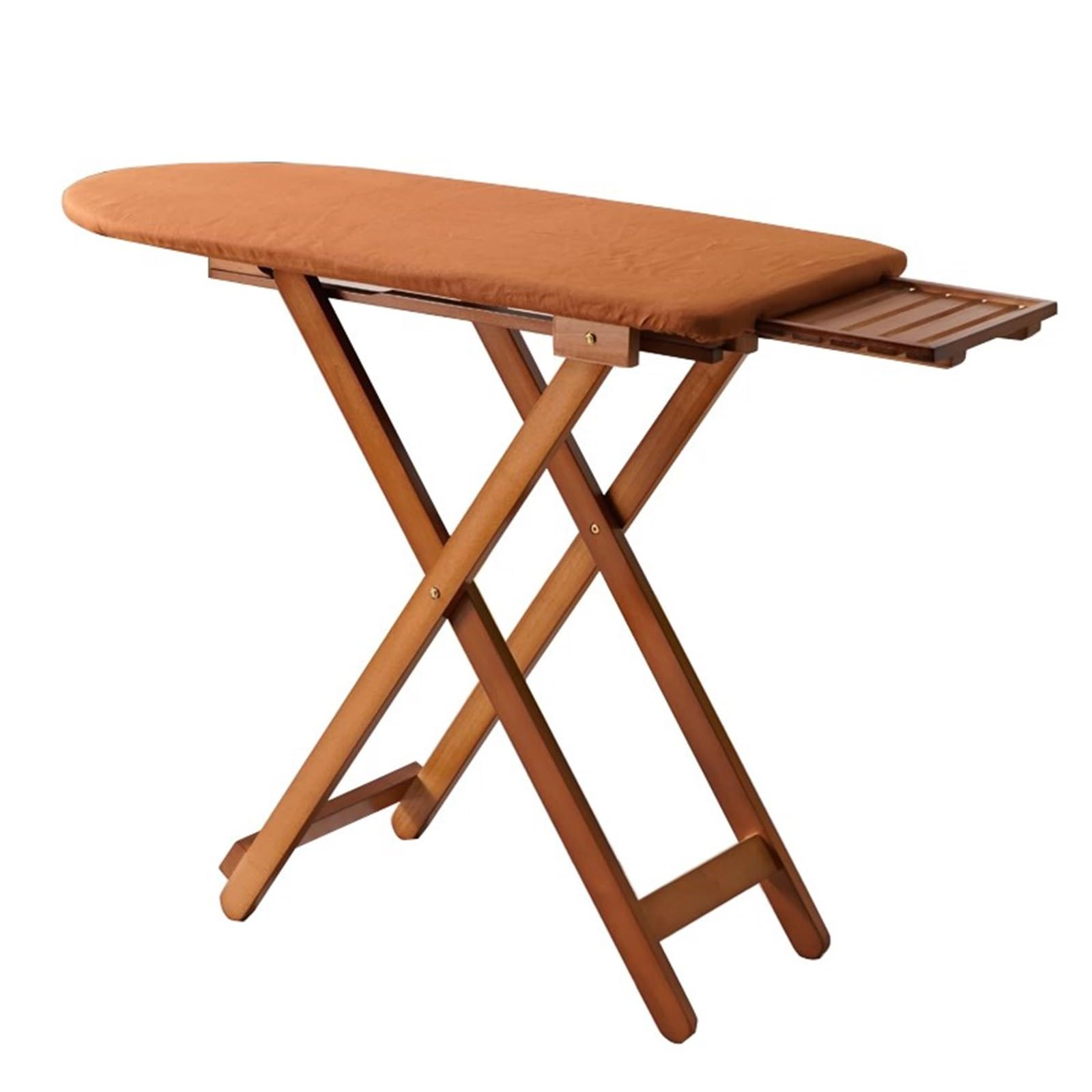 Rubberwood Ironing Board Foldable and Height-adjustable,Includes Iron Rest