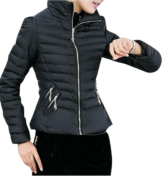 long fitted puffer coat