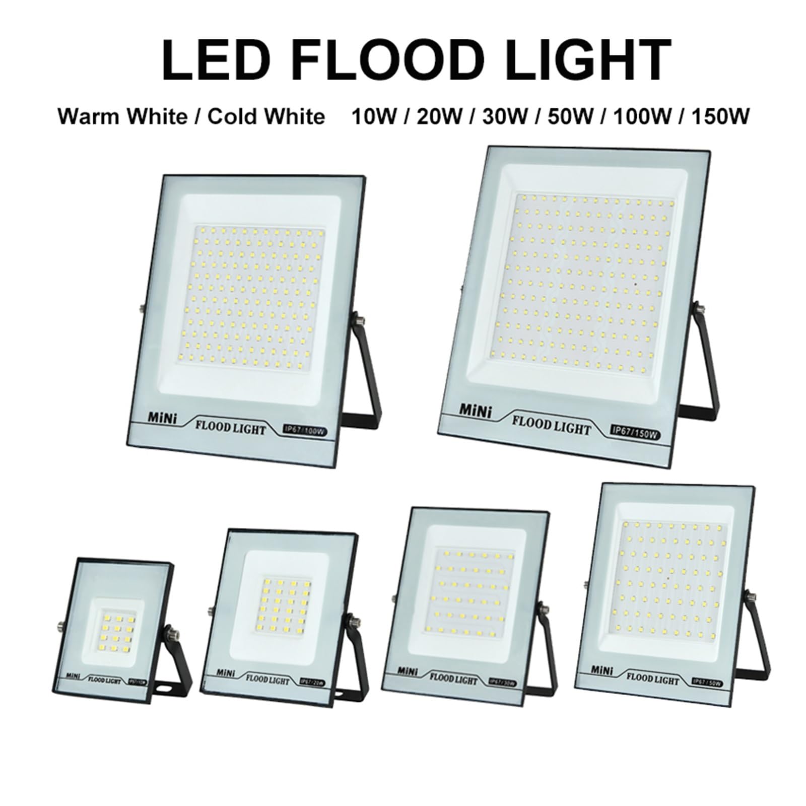 Zewnętrzne światło powodziowe Reflektor LED 100W Uliczny IP65 Wodoodporny Zewnętrzny Ścienny Oświetlenie Ogrodowe Plac Spotlightled Oświetlenie miejsca pracy(Warm White,30W 4pcs)