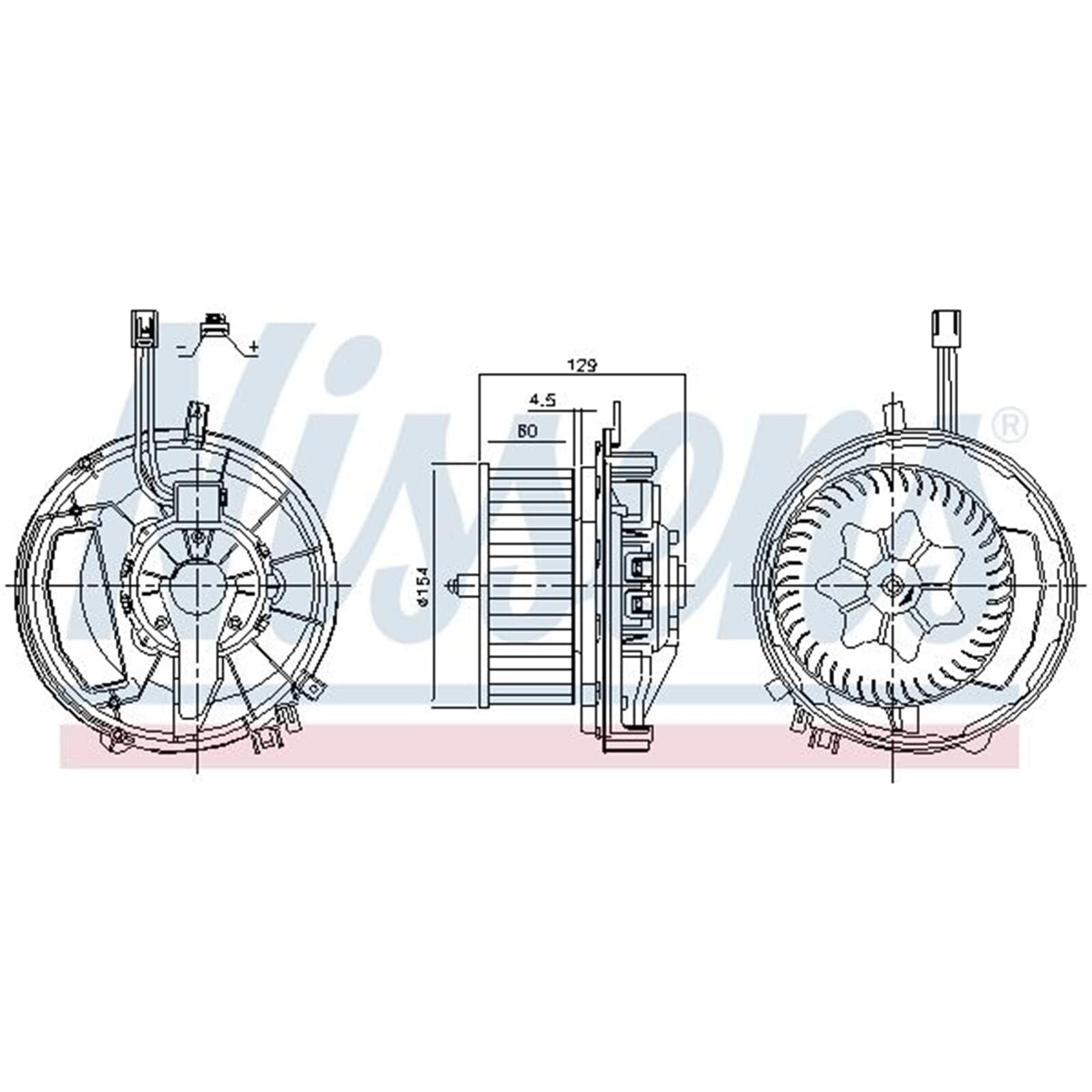 NISSENS Ventilatore abitacolo 87425 Compatibile con: AUDI Q3, TT, TT Roadster, CUPRA ATECA, SEAT ATECA, SKODA KAROQ, KODIAQ, OCTAVIA III, OCTAVIA III Combi, OCTAVIA IV Combi, SUPERB III