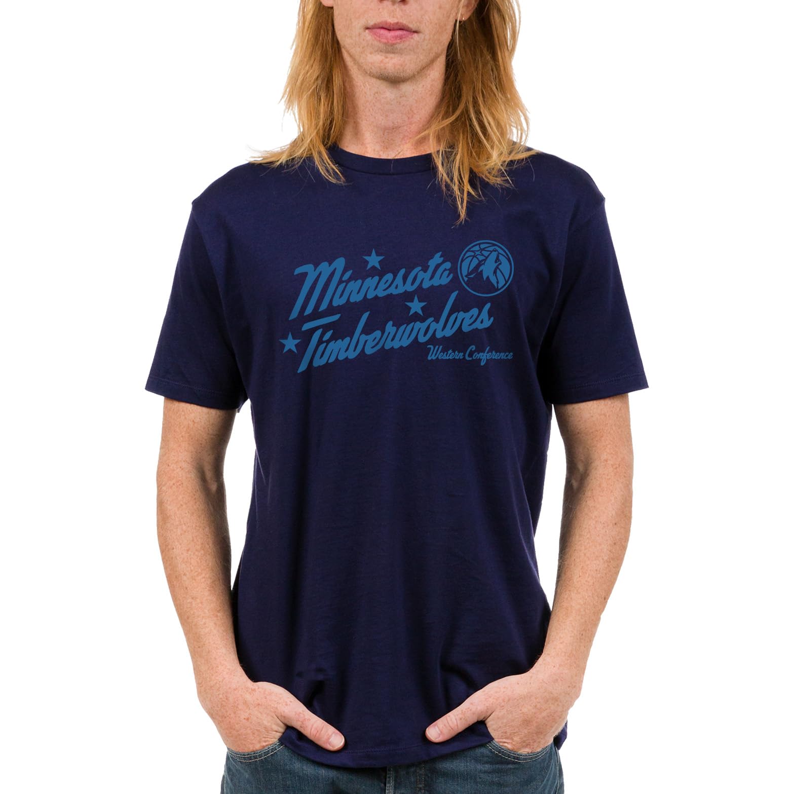 Junk Food NBA - Prime Time - Officially Licensed Adult Short Sleeve Fan Tee for Men and Women Navy