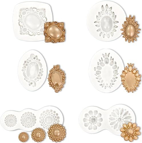 Pearl Round Brooch Set Silicone Fondant High Definition Wedding Cake Decorating Cake Decorating Birthday Party Tools Candy, Polymer Clay, Crafts