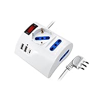 Ewent Multipresa da scrivania/tavolo con 3 Prese 10/16A e 2 porte USB
