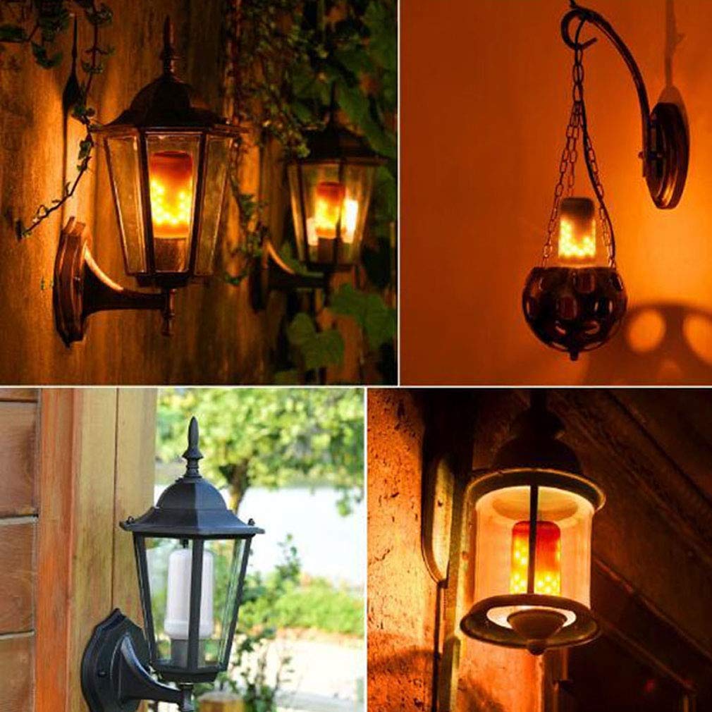 Lampadina A Fiamma 5W, E27 LED Effetto Fuoco Tremolante Lampadina E14 LED Flickering Fire Effect Lampadina con 2 modalità Flicker Fiamma Lampadina per Natale Casa Hotel Bar,E27,10pcs