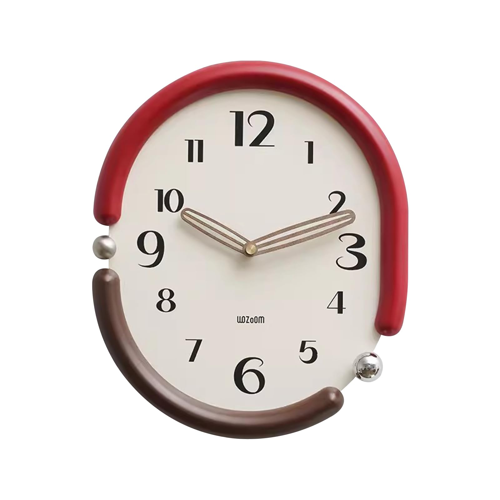 TBDdsd Wall clocks, Wooden Wall Clock Living Room Decorative No Tick Silent With Battery Power Solid Wood Frame Country Suitable(Double Color 3d Style)