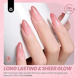 Beetles Nude Gel Nail Polish Set - 6 Colors Nude Pink Brown Neutral Jelly Gel Polish Kit Sheer Translucent Effect Soak Off UV Nail Art Design Drunken Rose Collection Manicure Gift for Women