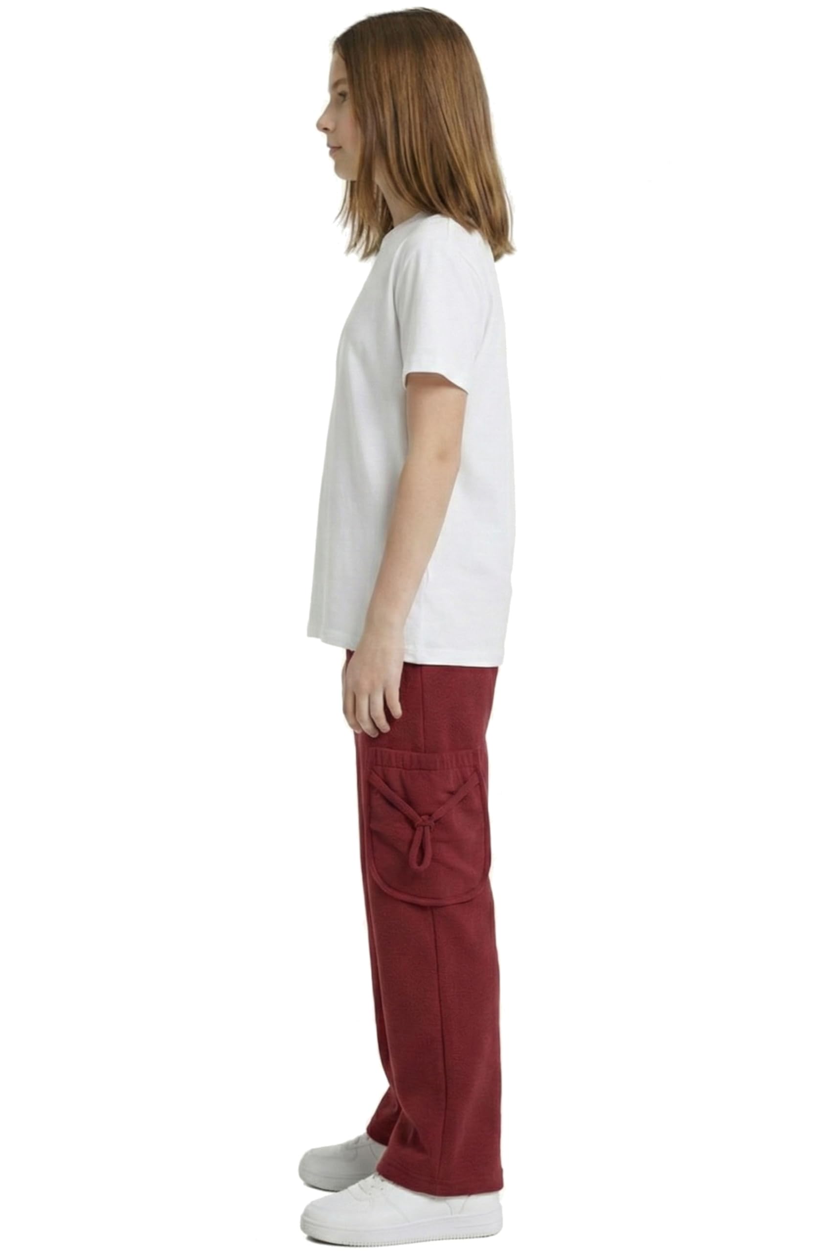 STARLATH Girls Pants and Trousers for Kids, Multicolor Girls Stretchable Trackpants and Lowers Combo (Pack of 2) (in, Age, 13 Years, 14 Years, Regular, Blue & Maroon) 1