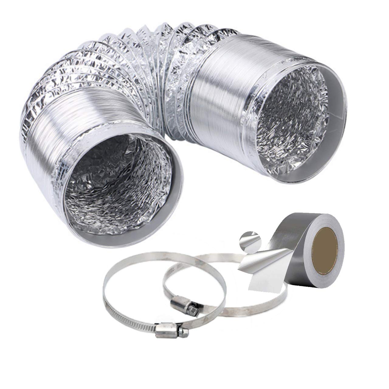 Buy Fengda 127mm(5") Dia and 8 meter Length Aluminum Foil Duct Flexible