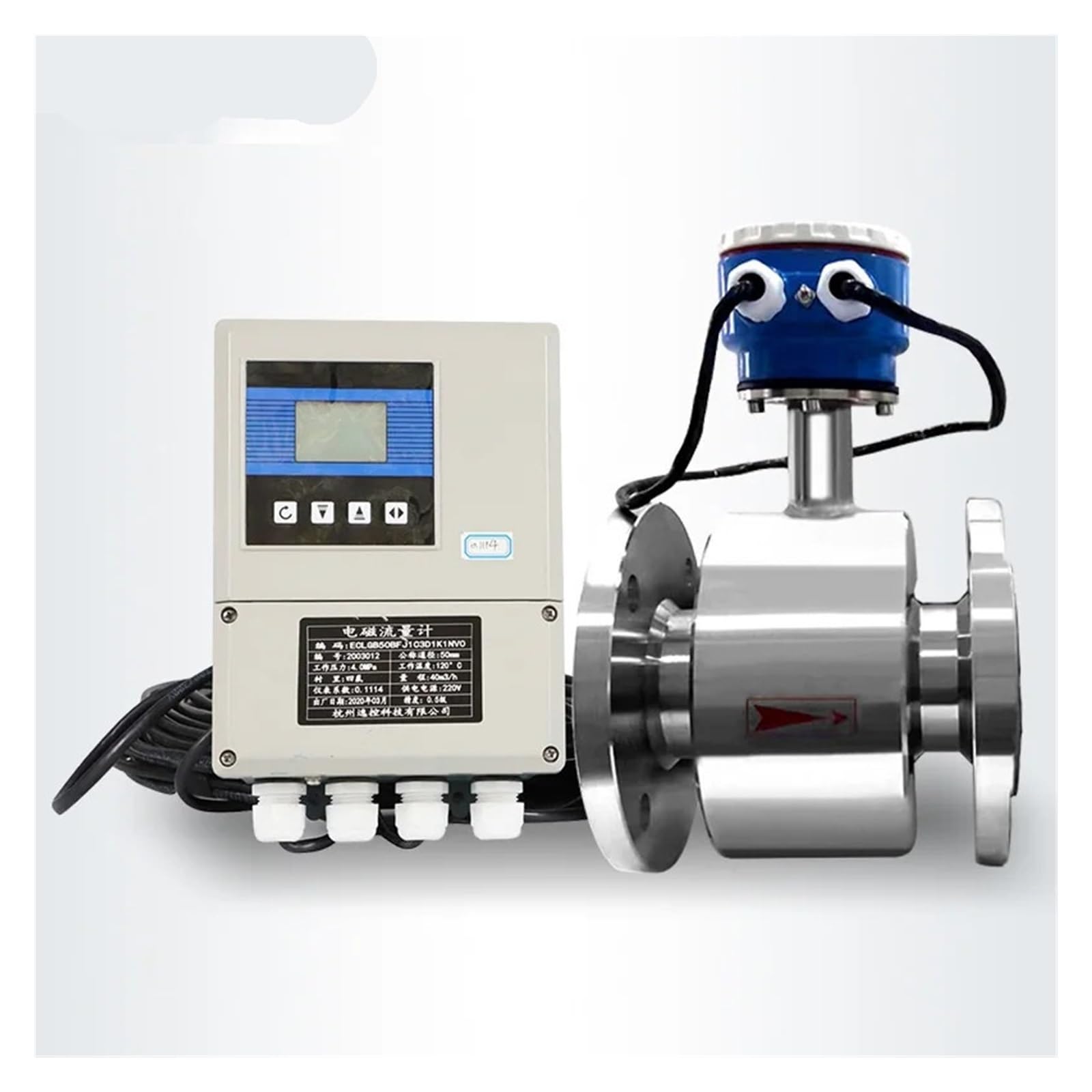 KSZHZYMGX Stainless Steel Electromagnetic Flow Meter Remote Display Magnetic Flowmeter(DN20 (SS304))