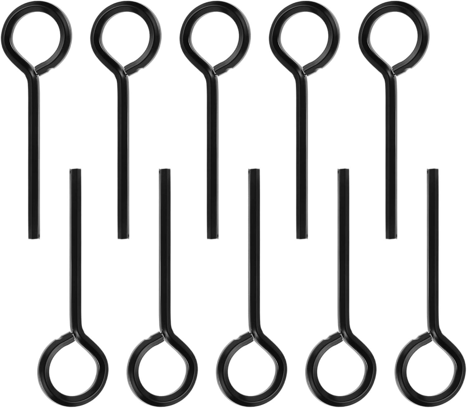 12PCS 1/8" Standard Hex Dogging Key with Full Loop, Black 45# Steel Allen Wrench Door Key, Keychain Tools Push Bar Panic Exit Devices