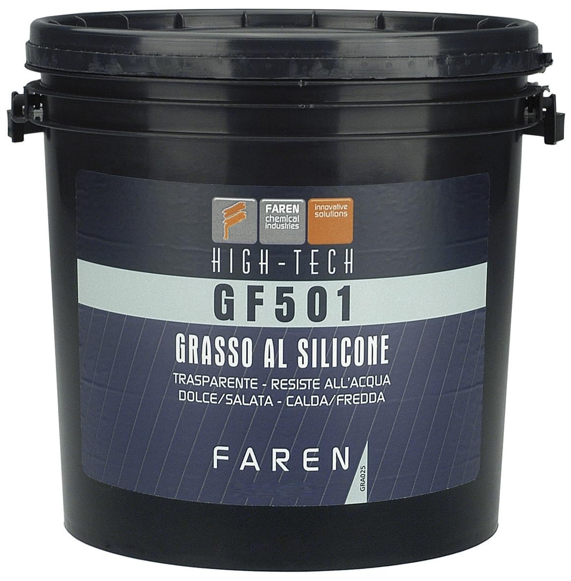Faren GF501, Grasso trasparente al silicone, Lubrificante Atossico Inodore Idrorepellente per Metalli,Plastici e Gomme (1kg)