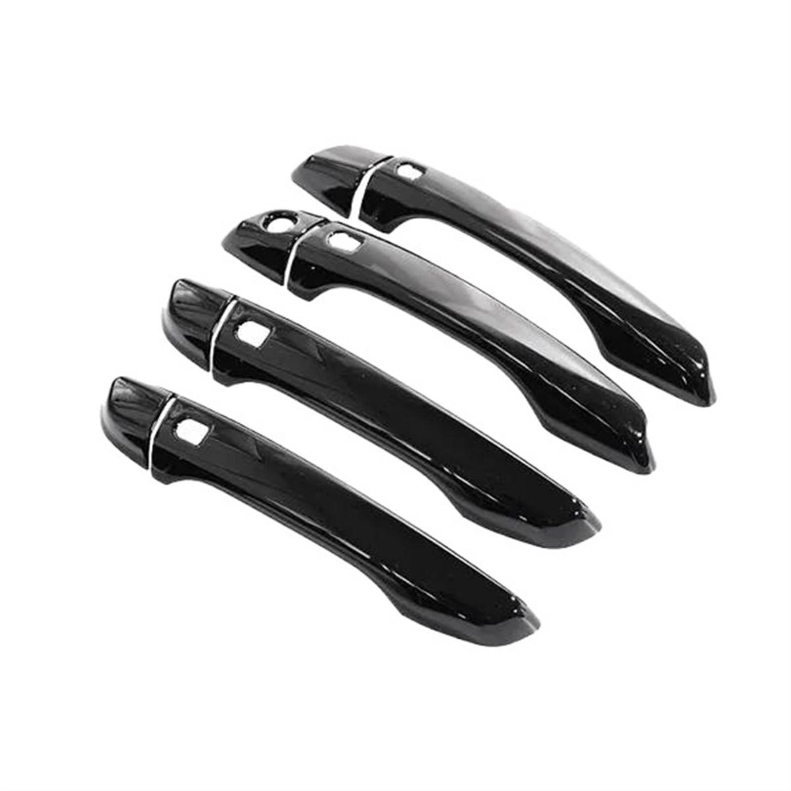Lzbzhb 4Handle 4 Buttons Car Exterior Outsidedoor Handle For Peugeot For 208 P21 2020 2021 2022 2023 Gloss For Smart Door Handle Cover Trim Protective Exterior Parts Accessories Stickers(4Handle 4 Buttons)
