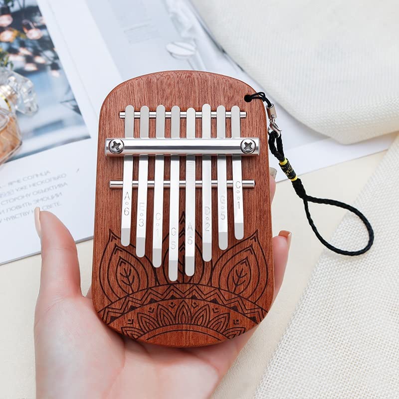 Wzhzj 8 CLÉ KALIMBA Finger le pouce piano acajou en bois clavier percussion Instrument Musique Gift for débutant (Color… - Les Beatles, Paul McCartney, John Lennon, RIngo Starr, George Harrison Wzhzj 8 CLÉ KALIMBA Finger le pouce piano acajou en bois clavier percussion Instrument Musique Gift for débutant (Color… – Image 3