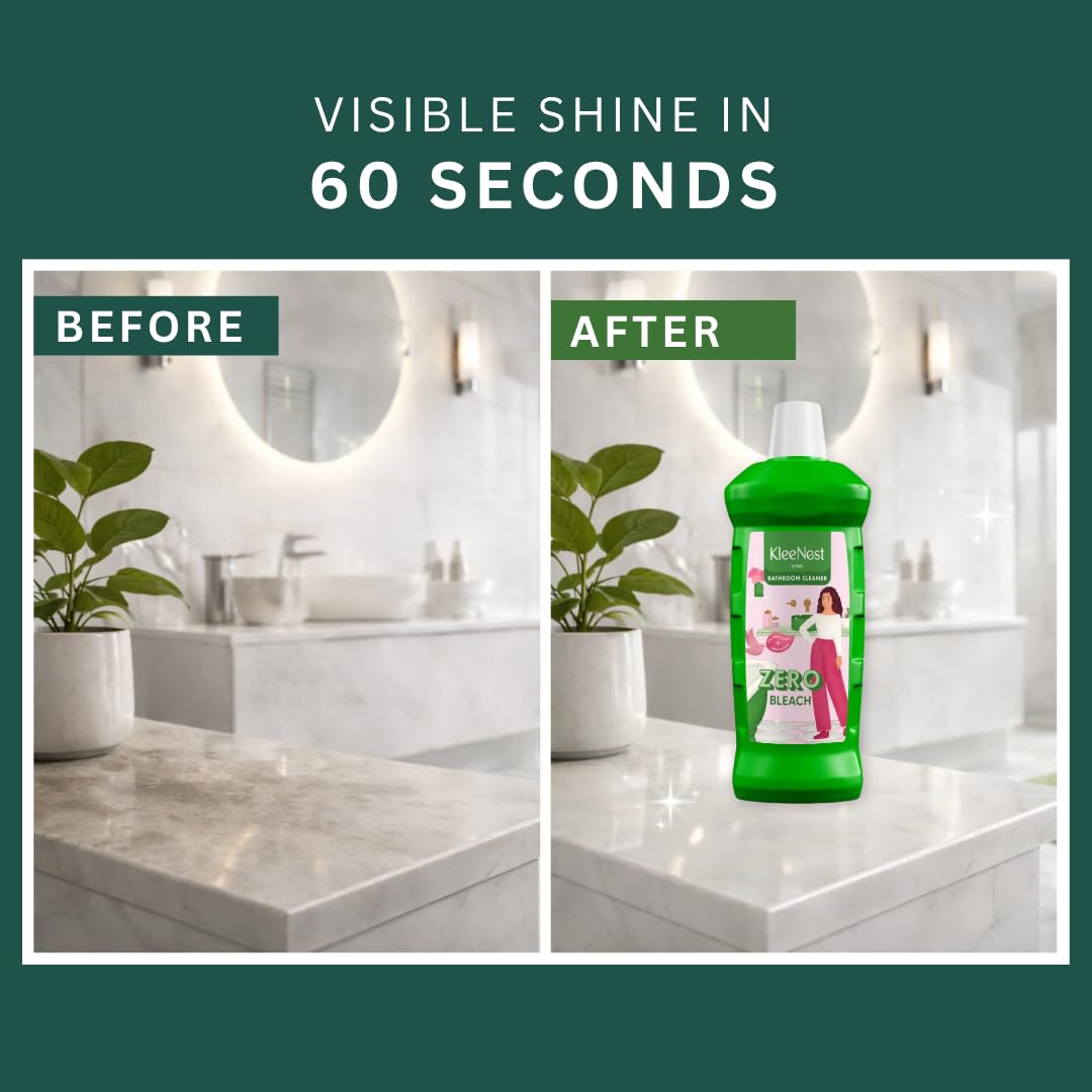Kleenest Advanced Bathroom Cleaner Liquid, Rose – Bleach Free, 1L