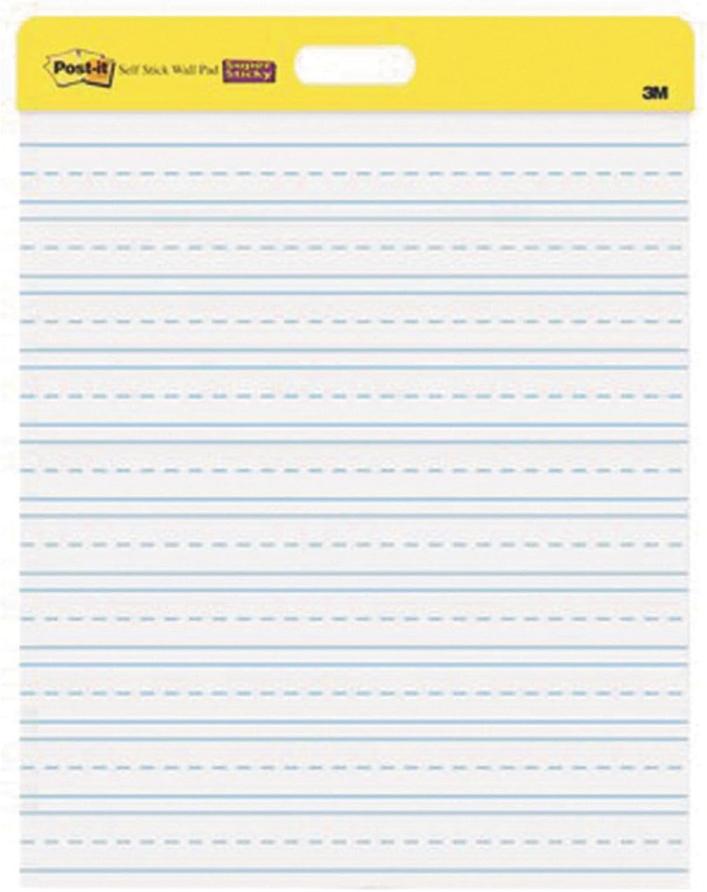 Post-it® Easel Pads Super Sticky Self-Stick Wall Pad, Manuscript Format (Primary 3" Rule), 20 White 20 x 23 Sheets, 2/Pack