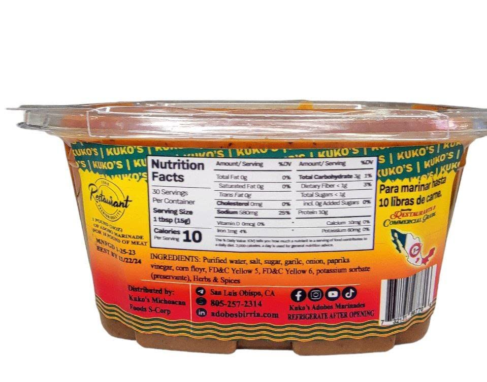 Miniatura 7 de Pollo Asado Pollo y Limón Pimienta Marinada Mexicano Adobo Combo Tazas concentrado salsa de cocción 16oz cada retaurante usado pasta concentrada