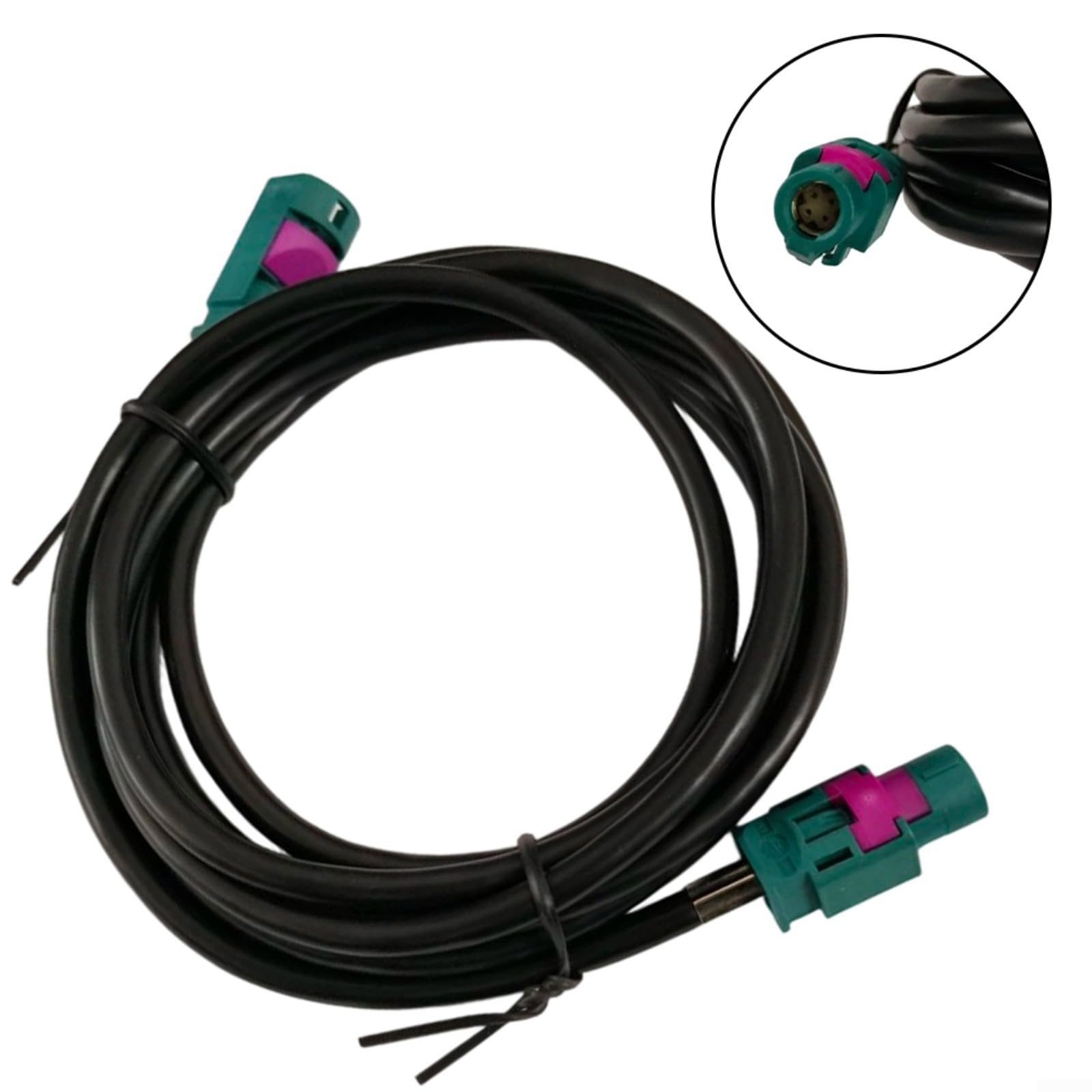 Automotive - Cavo LVDS Z femmina a 4 pin da 180 cm per autoradio navigazione GPS e trasmissione AV nel veicolo - ABS + adattatore in metallo