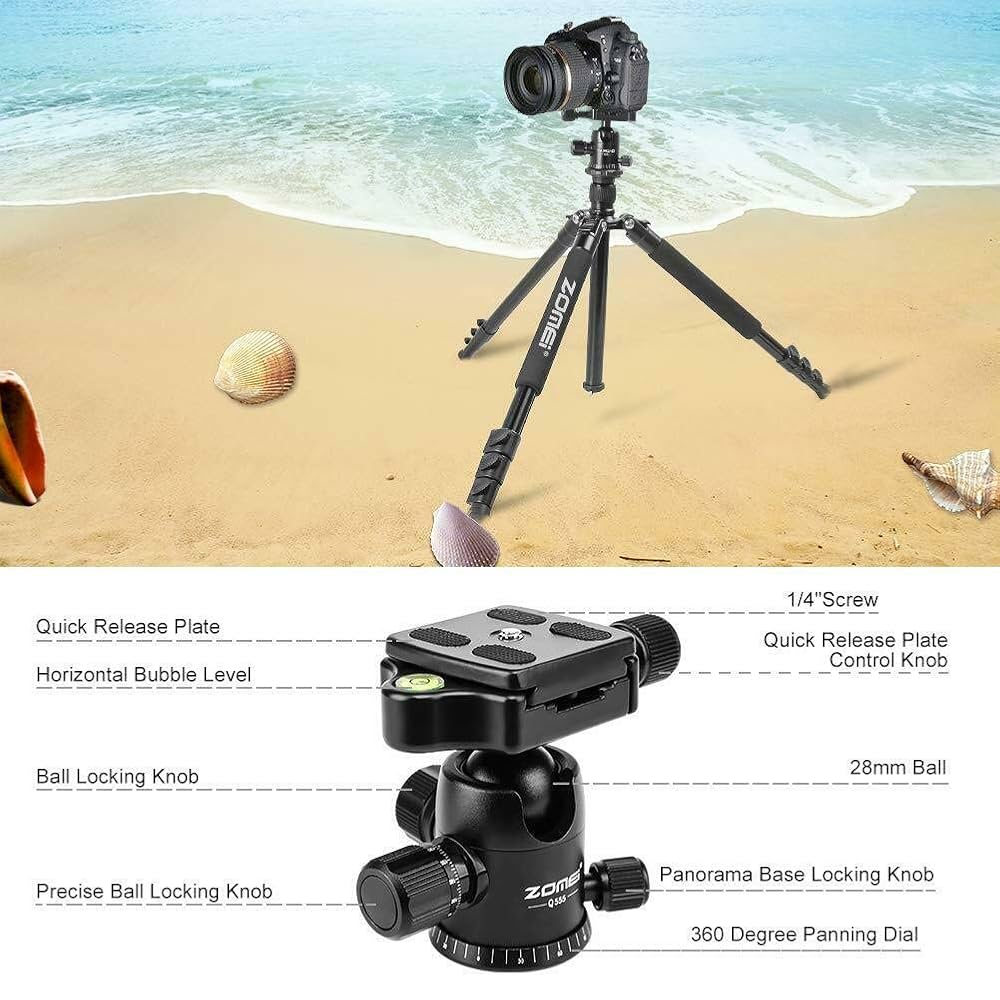 Amazon.com : Zomei Q555 62.5'' Camera Tripod,Lightweight and