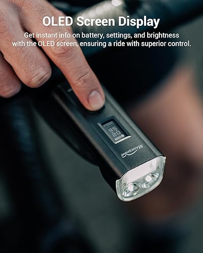 Miniatura 5 de Magicshine ALLTY 2500S - Luces de bicicleta para conducción nocturna, 2500 lúmenes, faro de bicicleta impermeable, batería extraíble, pantalla OLED,