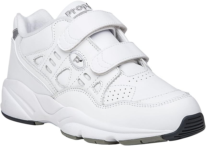 Propet Womens Stability Walker Strap Walking Walking Sneakers Shoes - White - Image 3