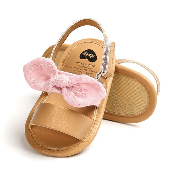HsdsBebe Baby Girls Bowkont Princess Sandals Bohemia Soft Sole Toddler First Walkers Beach Dress Slipper Shoes