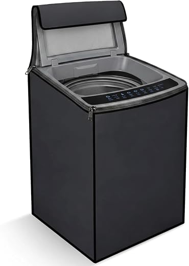 Robustt Top Load Fully Automatic Washing Machine Cover for 8 Kg, 8.5 Kg, 9 Kg, 9.5 (Grey) | Waterproof &amp; Dustproof Polyest...