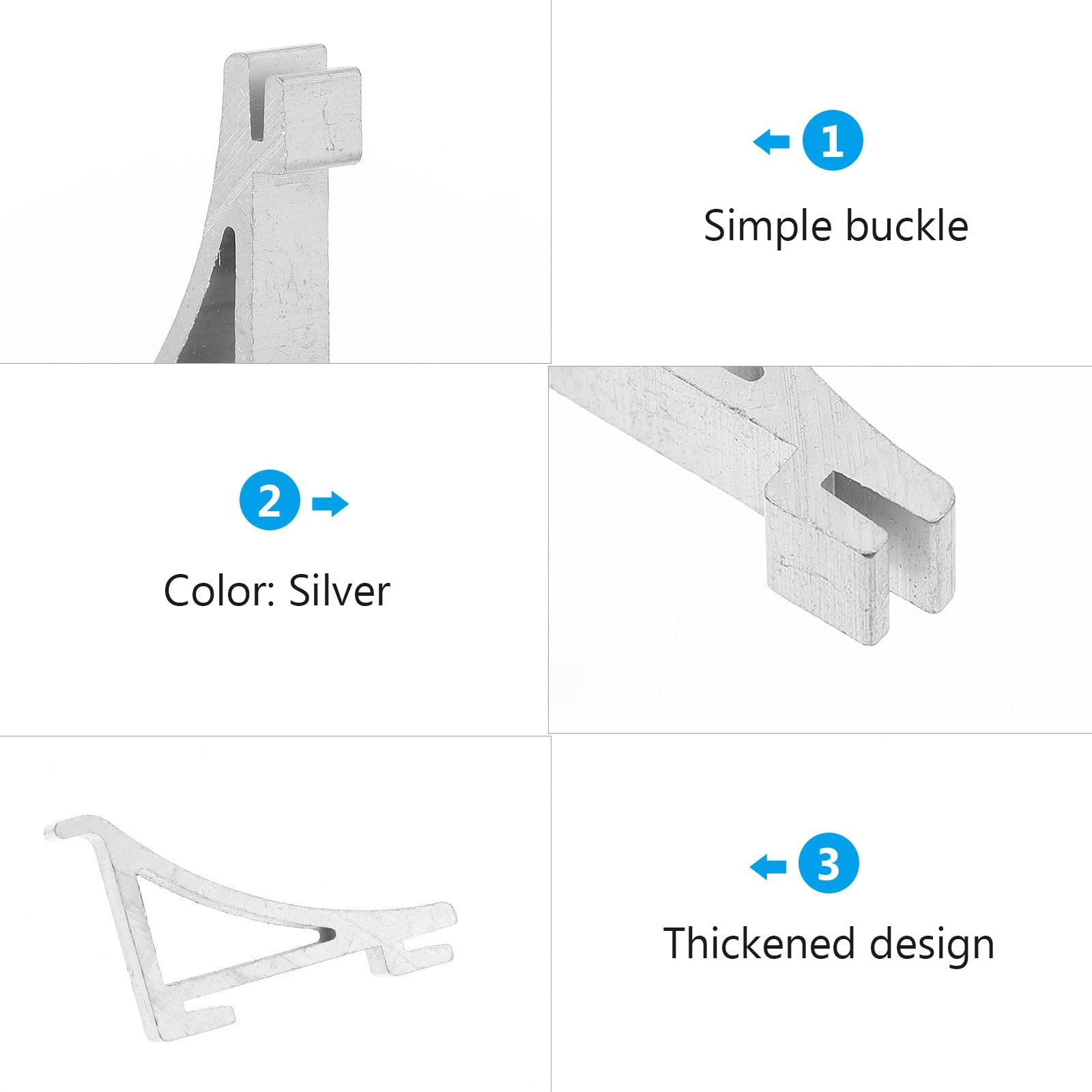 10 pezzi Clip per Mensole Frigorifero in Inox Supporti Resistenti per Scaffali Congelatore Ganci per Staffe Mensole Facili da Installare e Durevoli