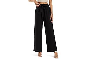 Libin Paperbag Waist Pants, Comfy Elasticated Palazzo Trousers for Women
