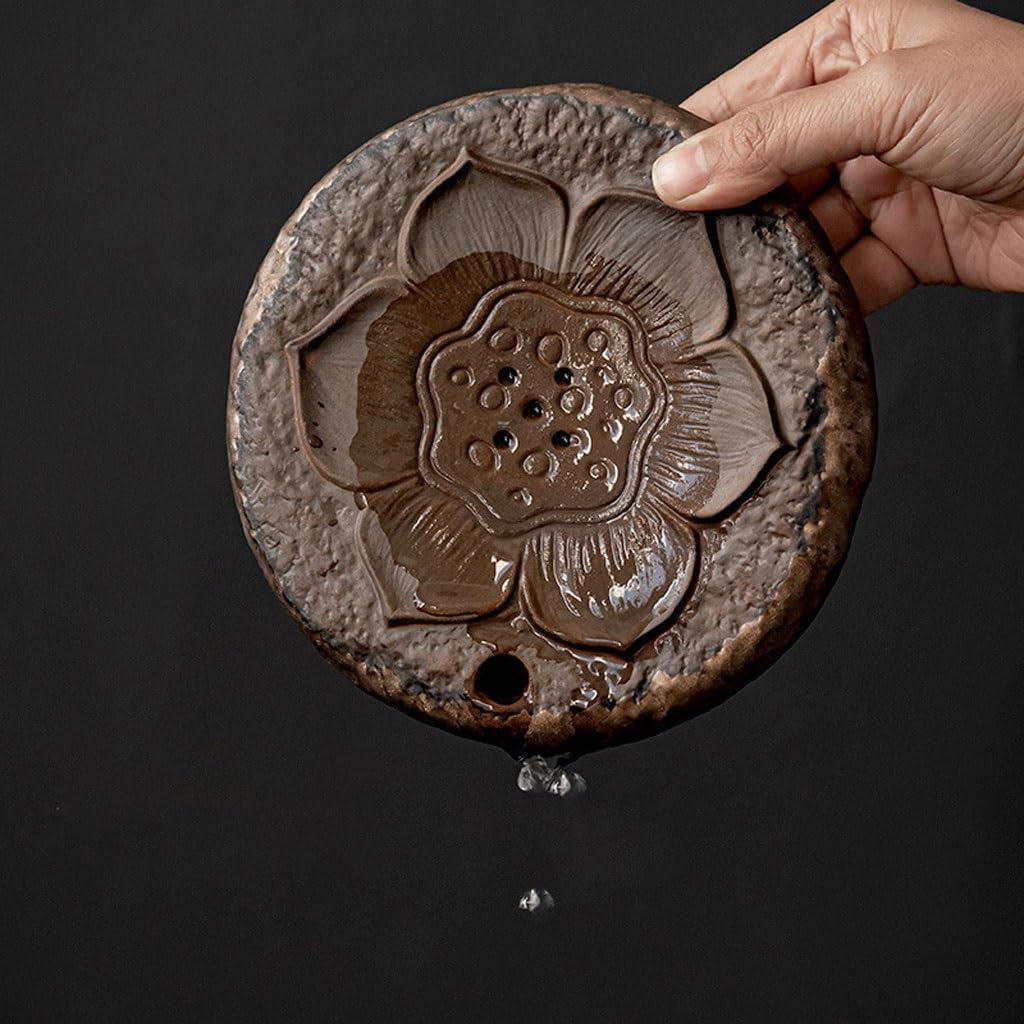 Tea Tray Dry Brewing Table Retro Ceramic Pot Holder Household Kung Fu Tea Set Accessories Tea Holder Tea Tray Tea Tray Gongfu Tea Tray
