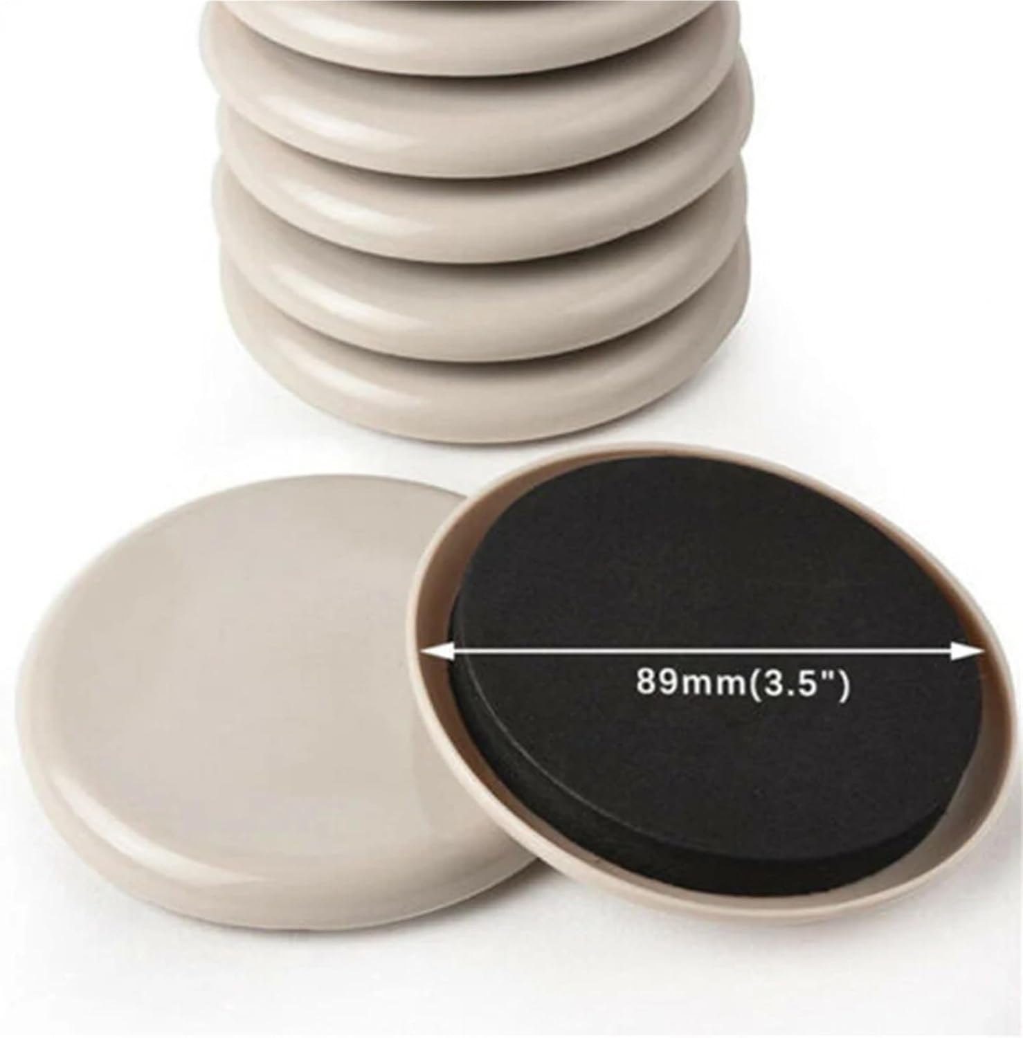 Furniture Sliders 50pcs EVA Furniture Sliders Legs Pads 3.5inch for Carpet Heavy Movers Gliders Move Anti-Abrasion Floor Protector Mat Accessories