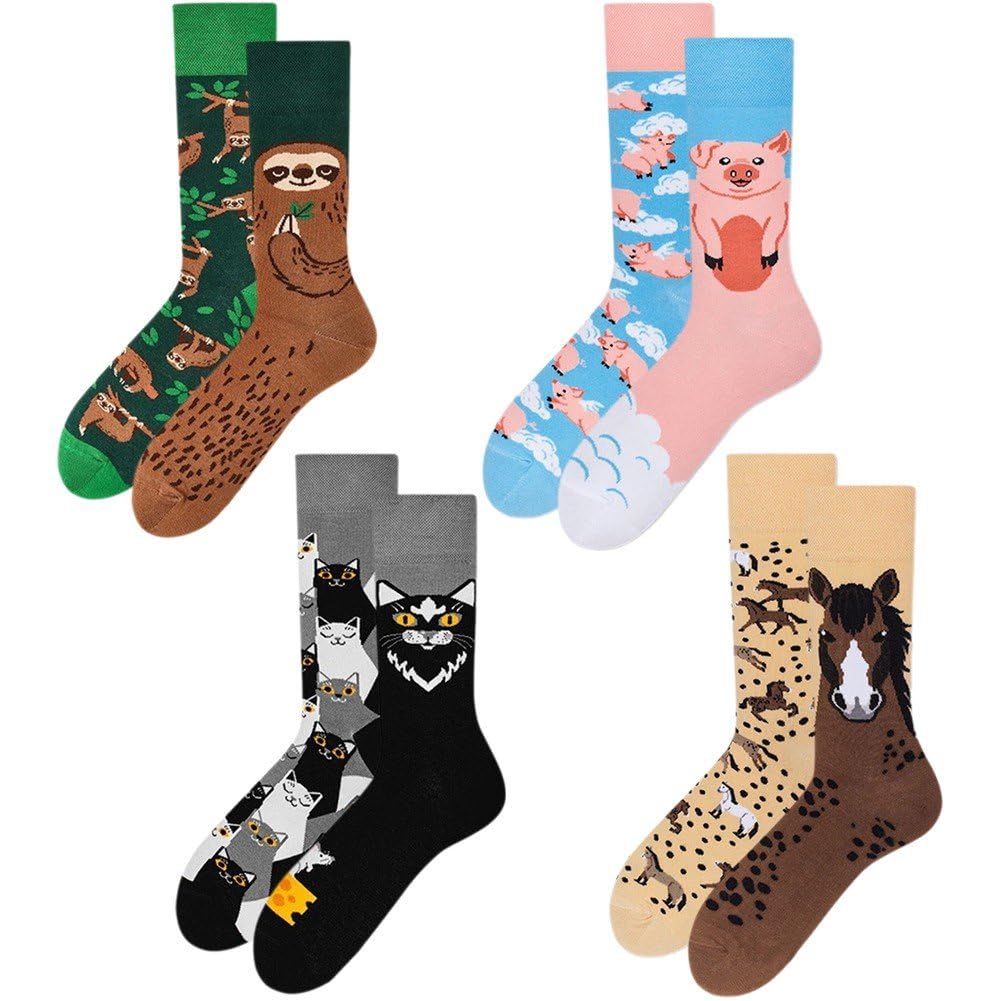 nastydog 靴下　4点セット Amazon.co.jp: [Gediio] ソックス 靴下 4足セット アニマル柄