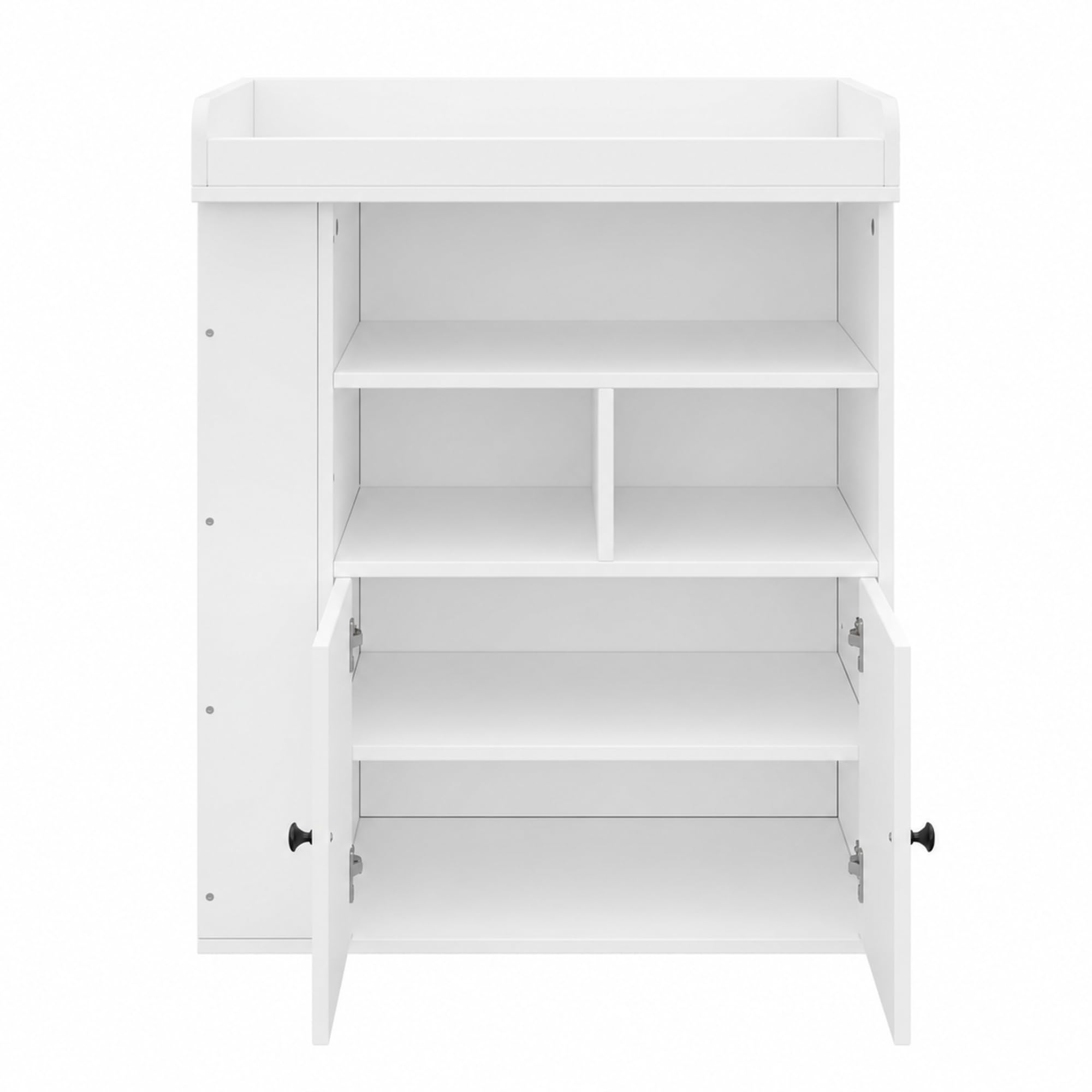 Fasciatoio, dimensioni 82 x 50 x 100 cm, bianco, ringhiera rimovibile, con vano portaoggetti e cassetti, senza fasciatoio