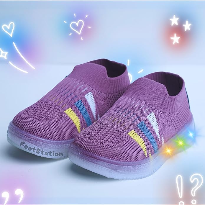 Image of Kids Slip-On LED Light Shoes, Pack of 2 (Combo)