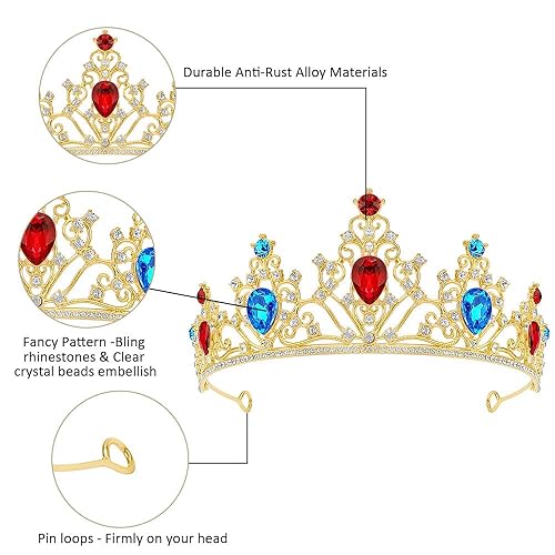 Vista 80 de AHONEY Diadema negra, Cristal, diamantes de imitación, aleación Dorado rojizo