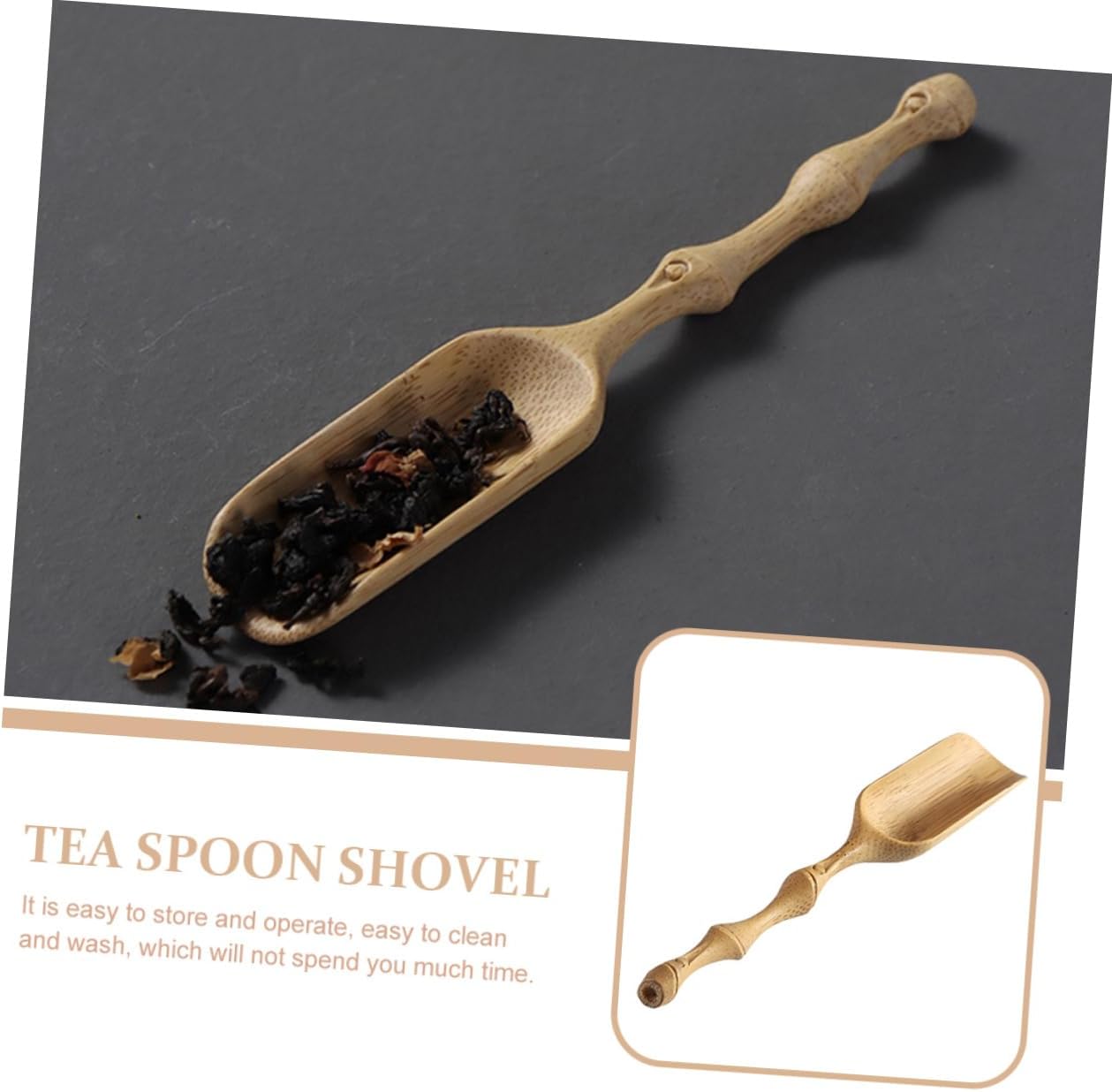 Tea Spoon Scoop Elegant Carved Design for Tea Multipurpose Use Lightweight Portable