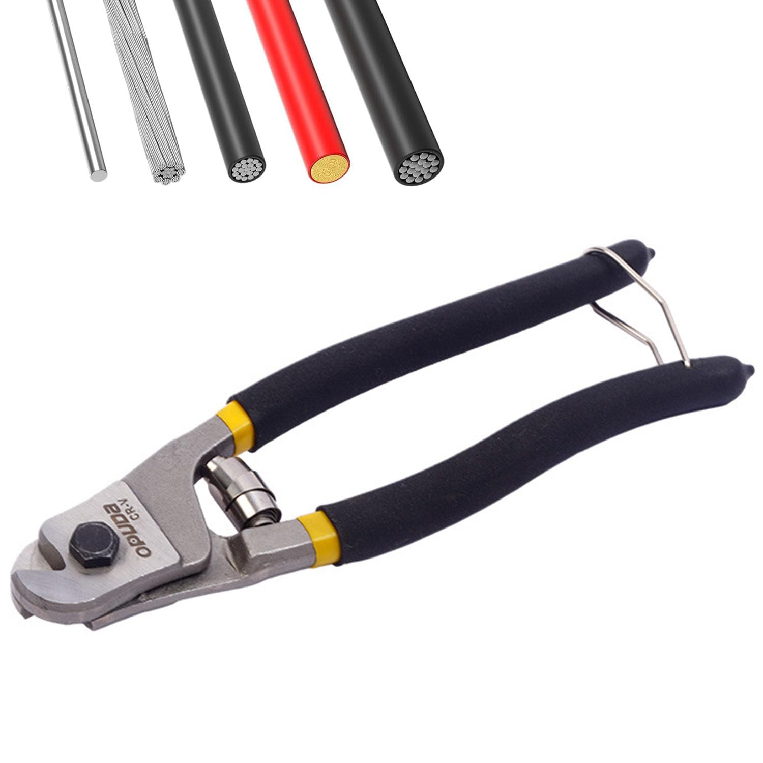Shitoariar Heavy Duty Wire Cutter 200Mm Cable Cutter Cuts Up To 5Mm Wire Rope Cutter For Fence, Wire Seals, Aircraft Cables, Decking, Railing, Bike Bicycle Brake Cable