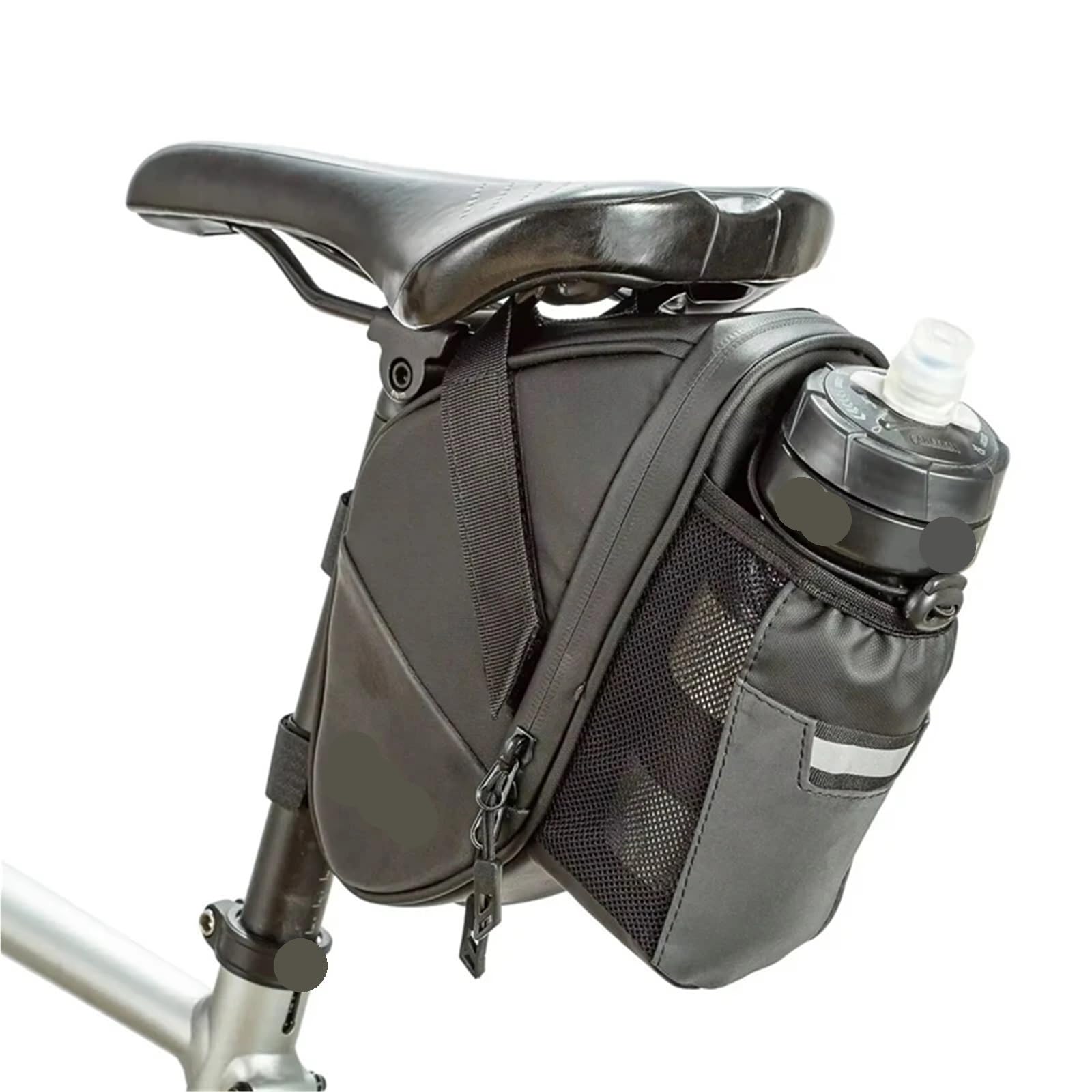 Borsa Da Sella Bici Borsa portaborraccia portatile multifunzionale da 1,5 litri, impermeabile, for bicicletta, sedile posteriore, mountain bike, ciclismo su strada